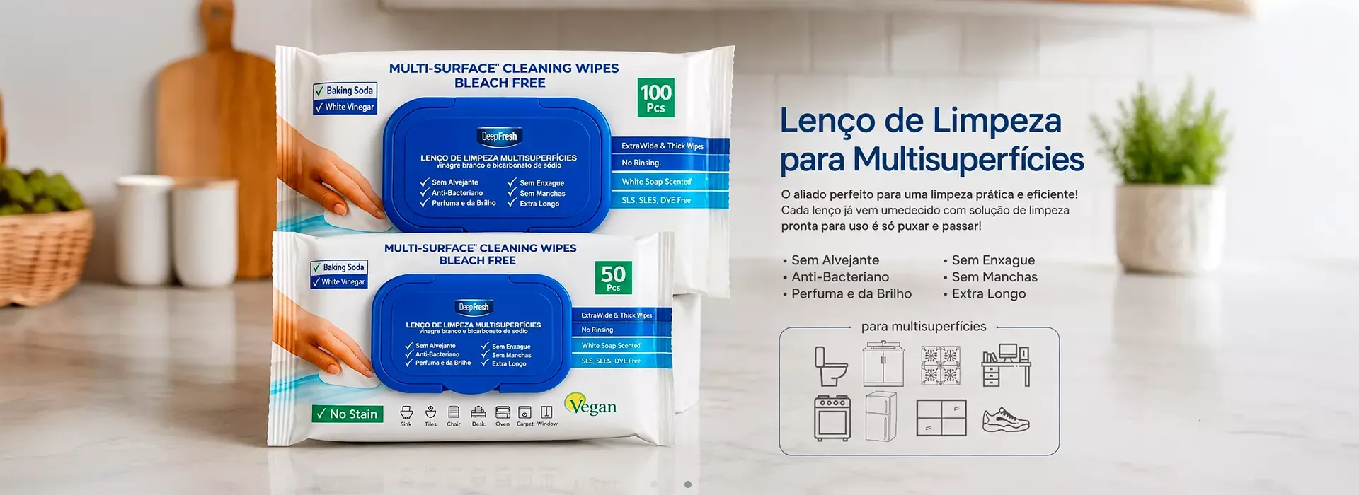 Linhas Deep Fresh de cuidados capilares, faciais e higiene diária
